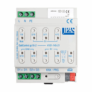 KNX Grensesnitt Dali 2x64 ECG, DaliControl gc16-2 UP
