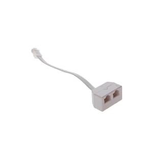 RJ45 splitter with 0.1m cable (1:1), white